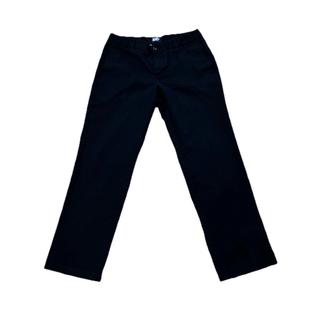 Land’s End Woman’s Straight Leg Black Chino Pants Sz 8 Petite EUC